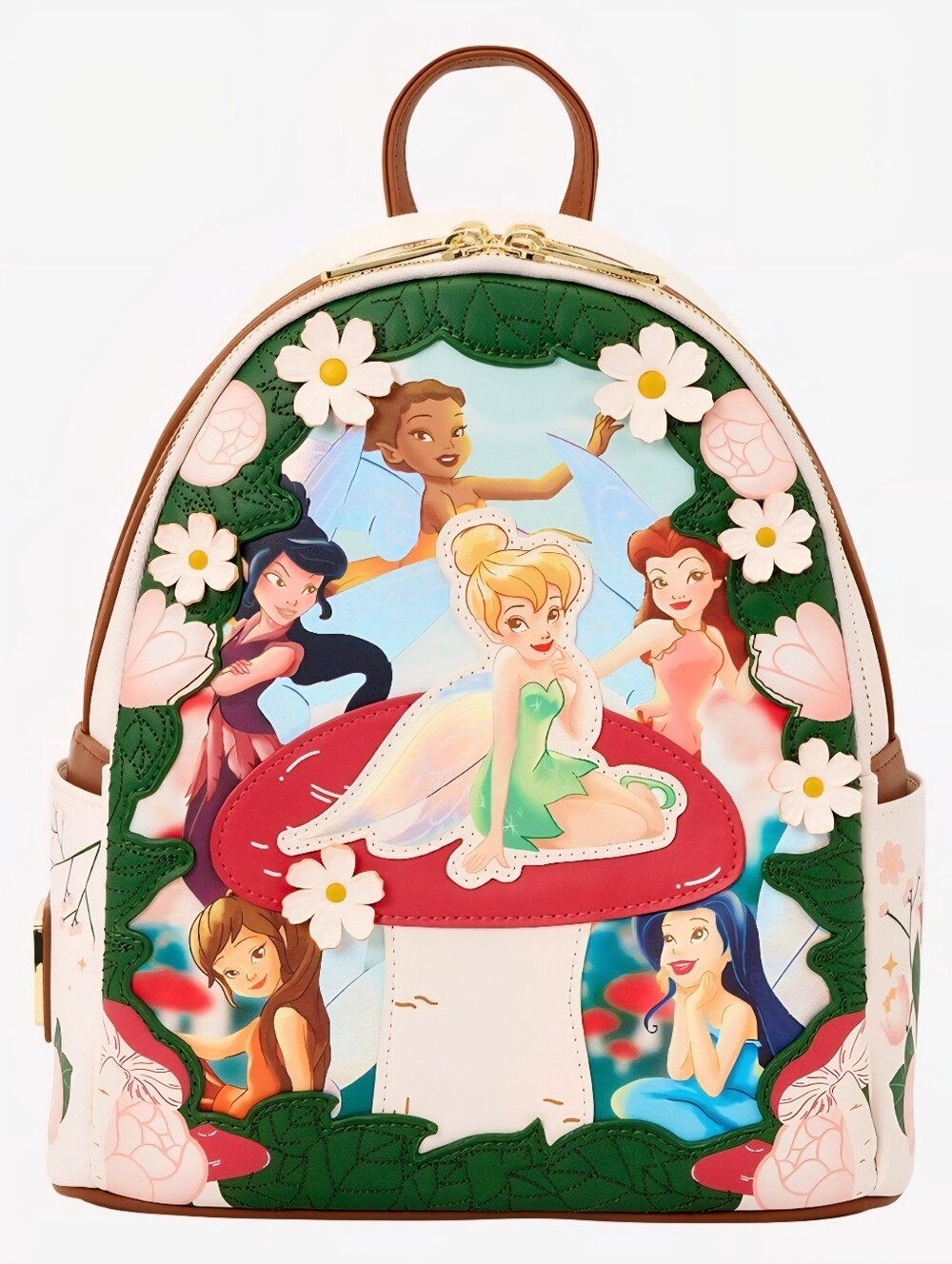 Disney Hard Tag Loungefly Fairy Tinker Bell & Friends Floral Mini Backpack.